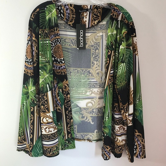 boohoo plus size kimono